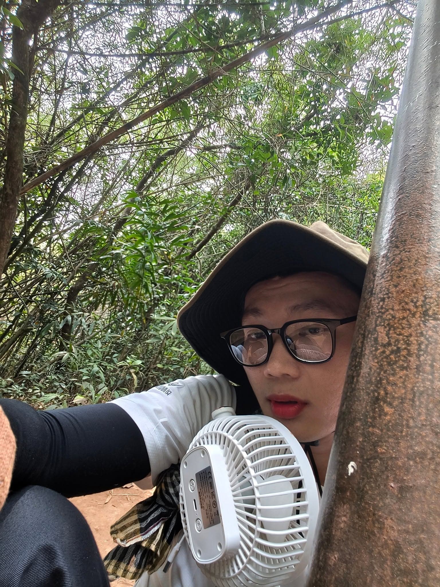 Resting During a Forest Hike